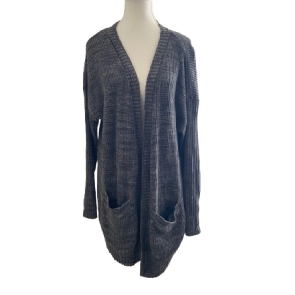 Knox Rose Heather Gray Open Cardigan